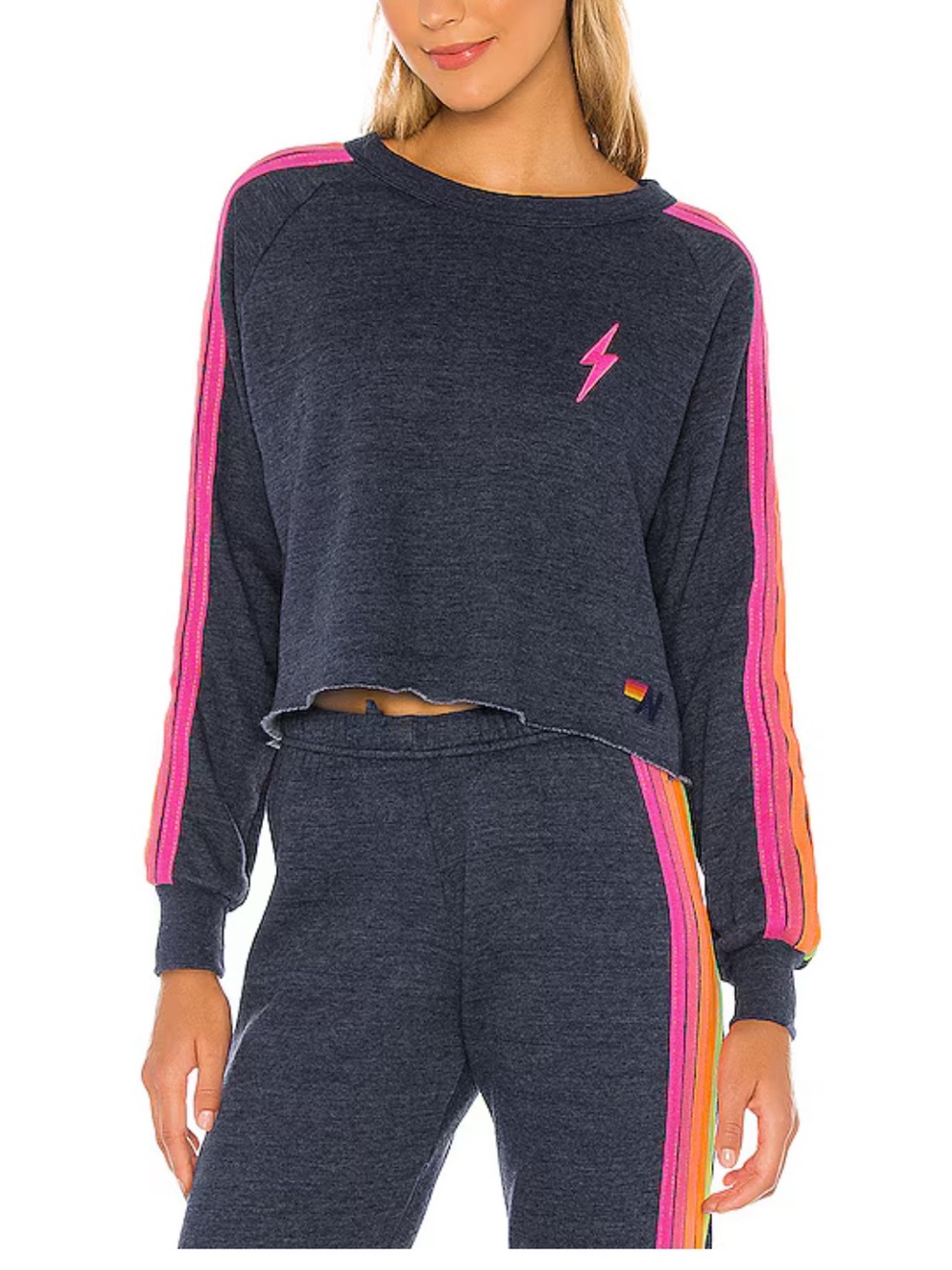 Aviator Nation Navy Pullover Sweatshirt and Sweatpants Set